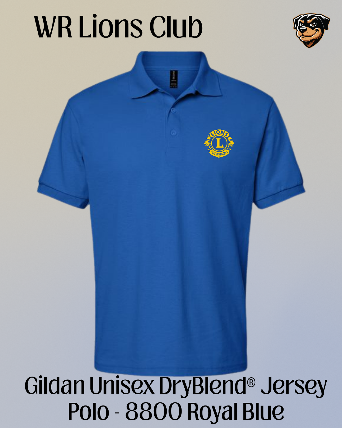 WR Lions Unisex DriBlend Polo