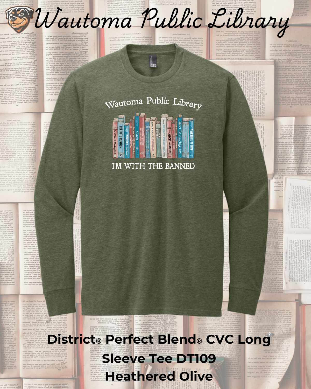 Wautoma Library "I'm with the Banned" Long Sleeve