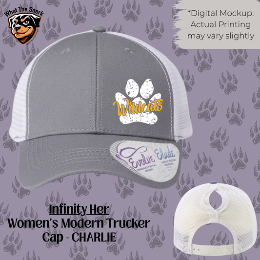 Women's Grunge Paw Print Hat