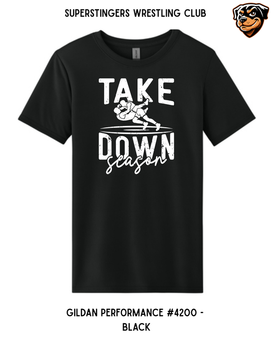 Super Stingers Take Down Season Youth Performance Tee