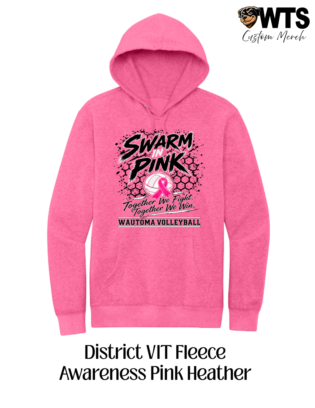 Wautoma Volleyball Pink Out Hoodie