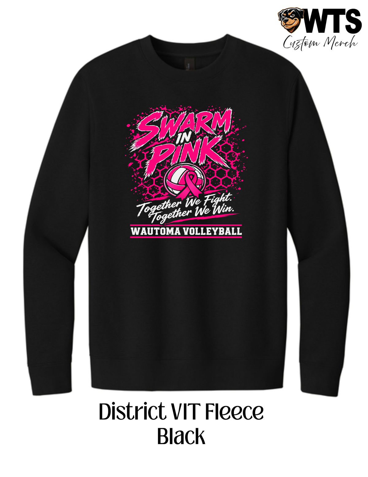 Wautoma Volleyball Pink Out Crew Neck