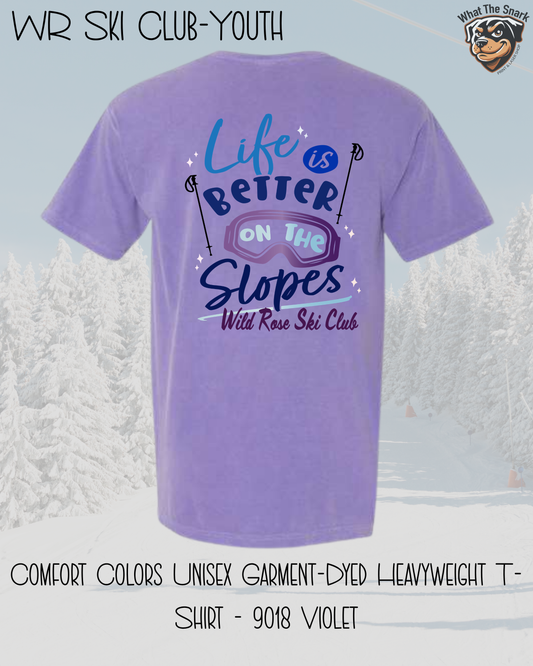 WR Ski Club Life is Better on the Slopes Youth Tee