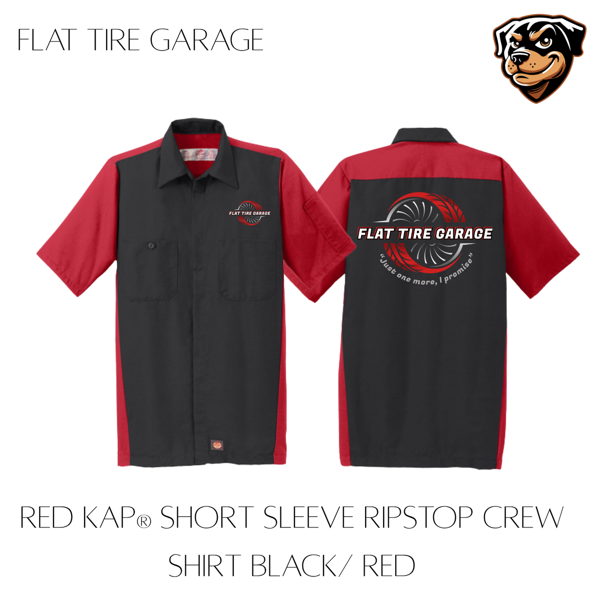 Flat Tire Garage Ripstop Crew Shirt