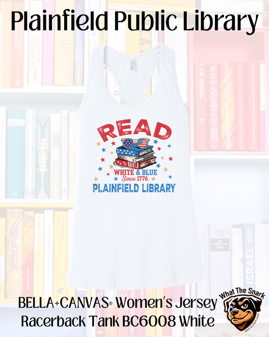 PPL READ, White, & Blue Racerback Tank