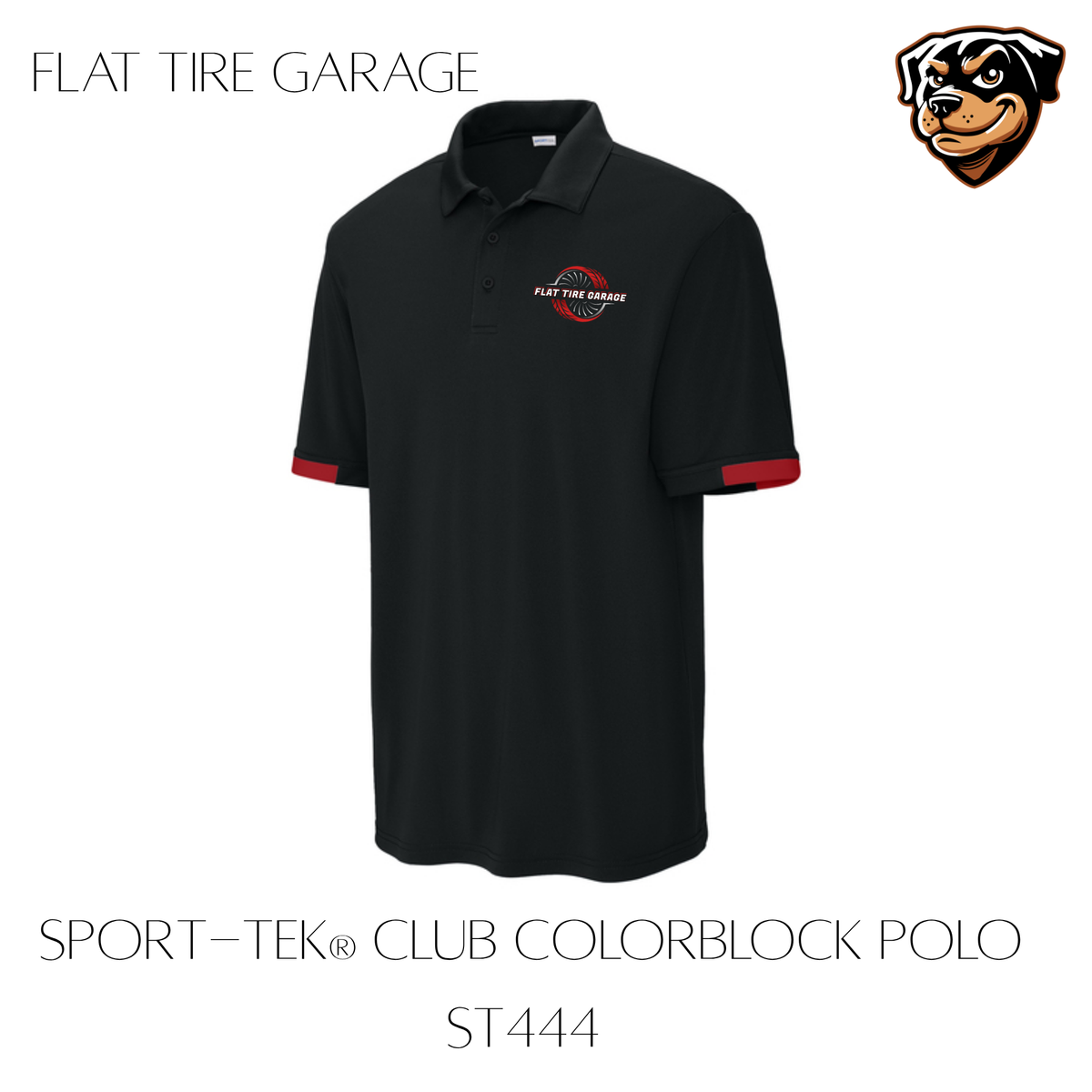 Flat Tire Garage Men's Colorblock Polo