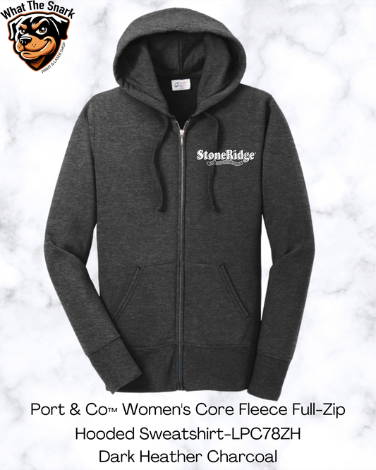Port & Co Women's Core Fleece Full-Zip Hooded Sweatshirt