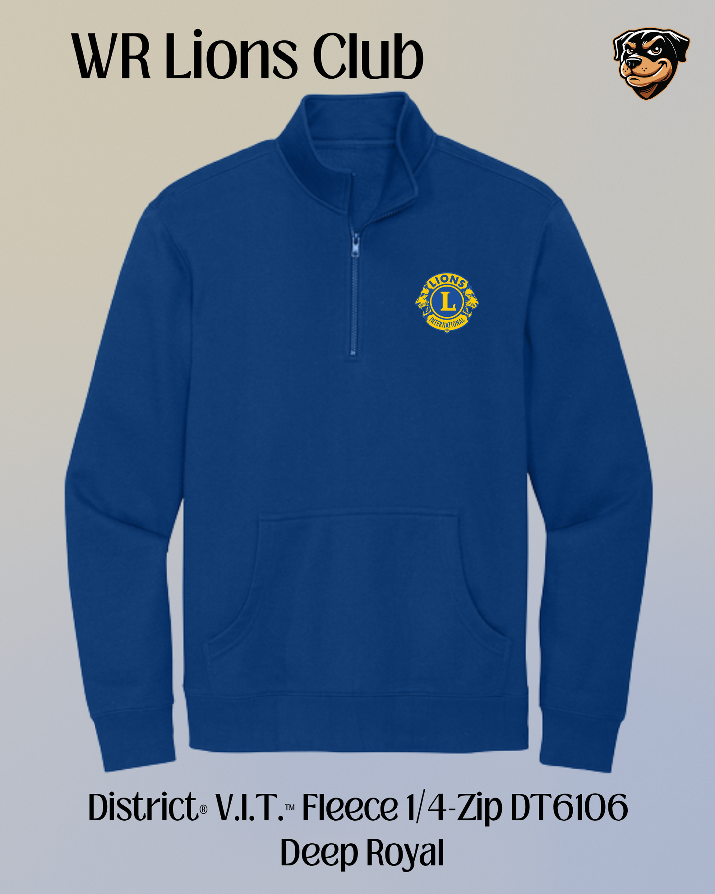 WR Lions 1/4 Zip