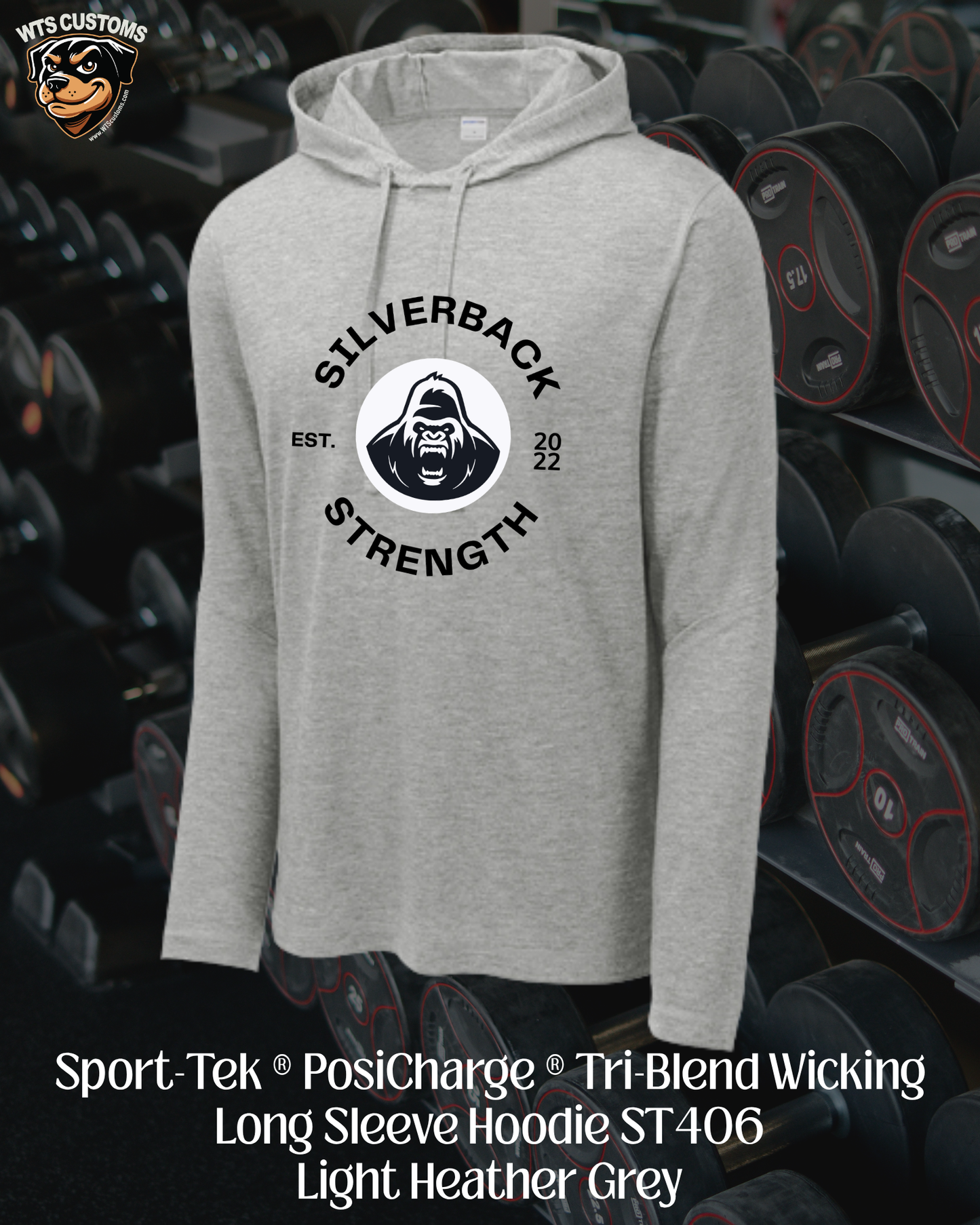 Silverback Tri-Blend Sport Wick Hoodie