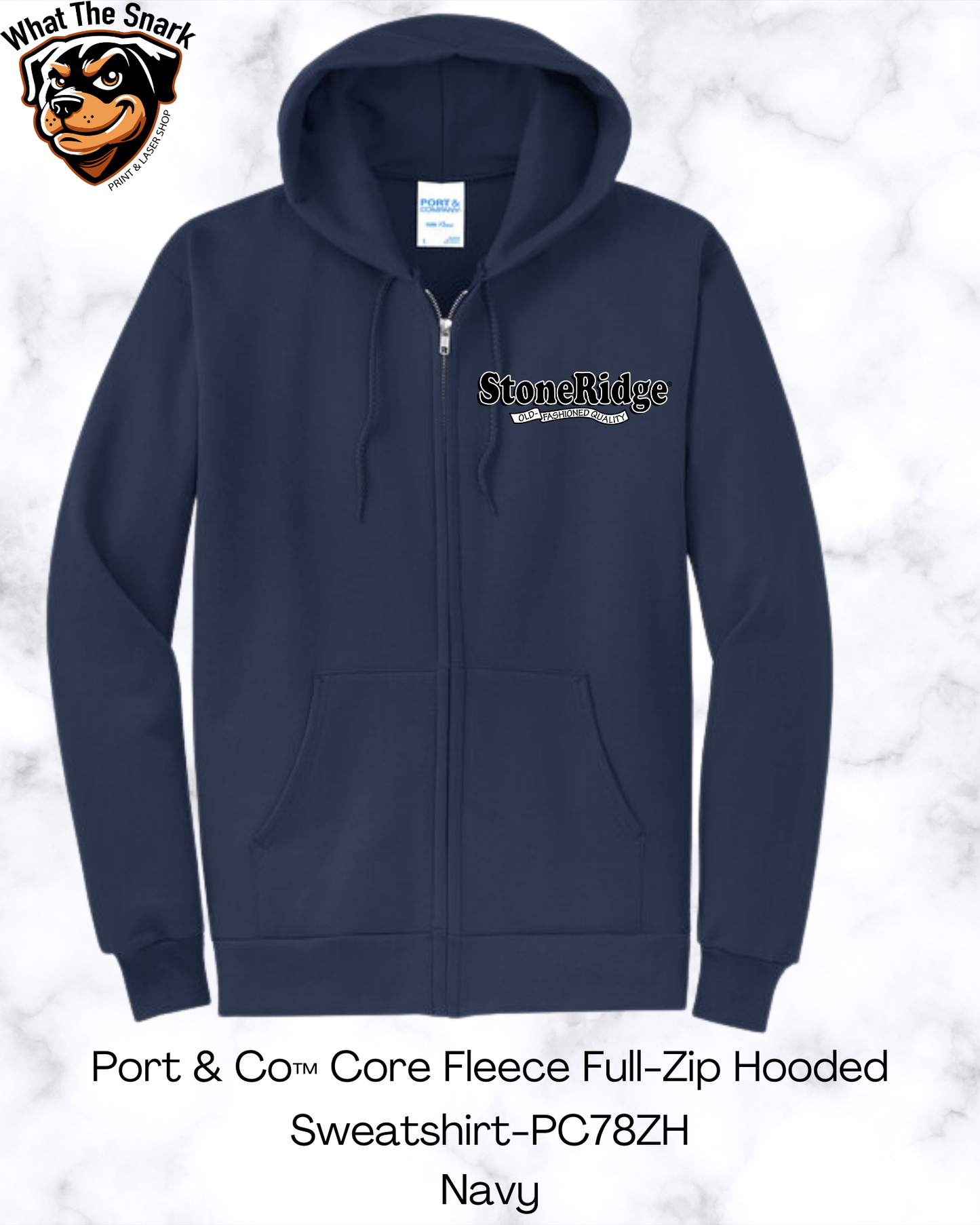 Port & Co Core Fleece Full-Zip Hooded Sweatshirt