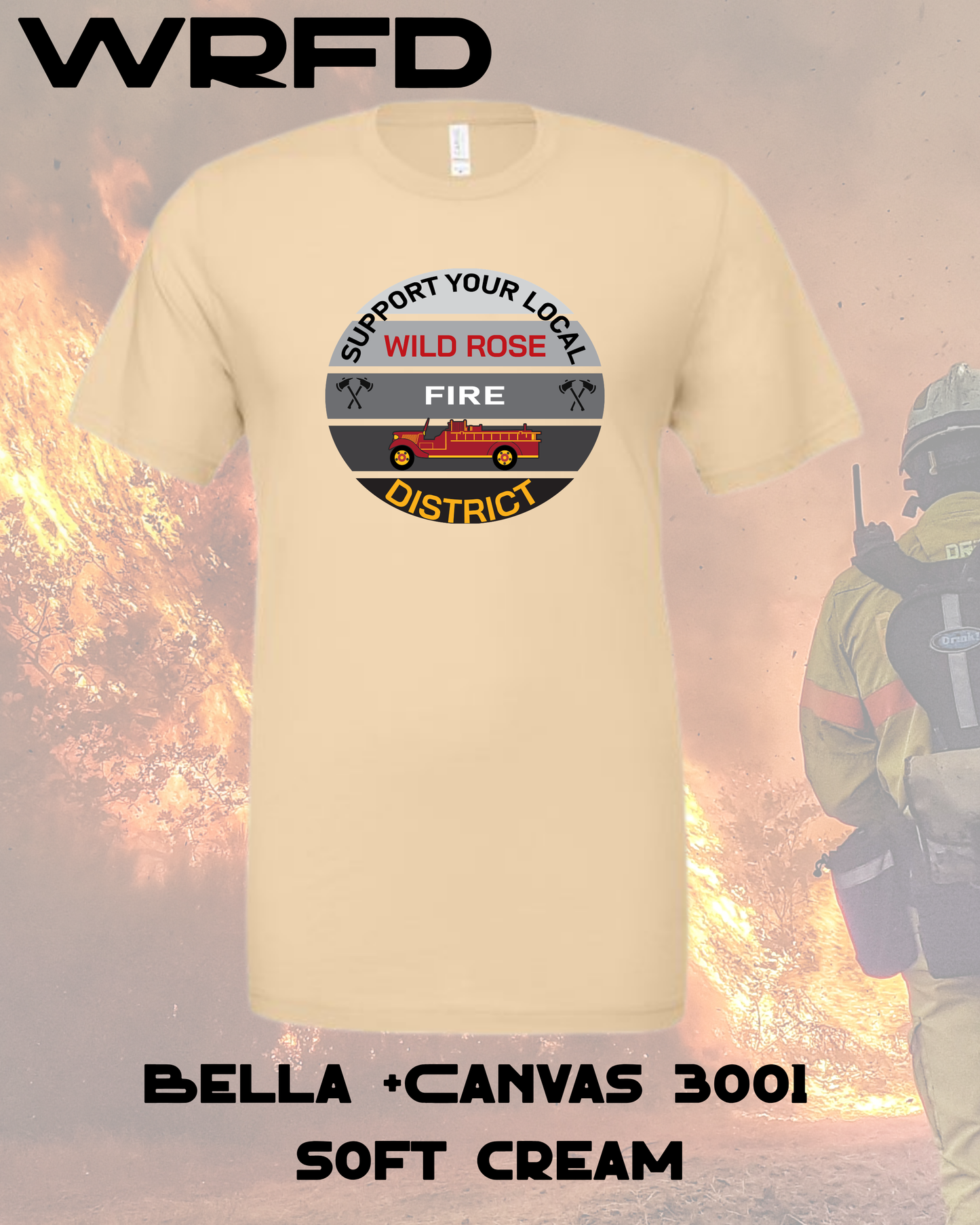 WRFD Firetruck Supporter Emblem Tee