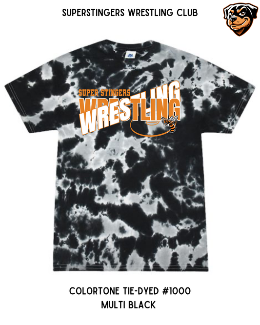 Super Stingers Layered Text Tie Dye Youth Tee