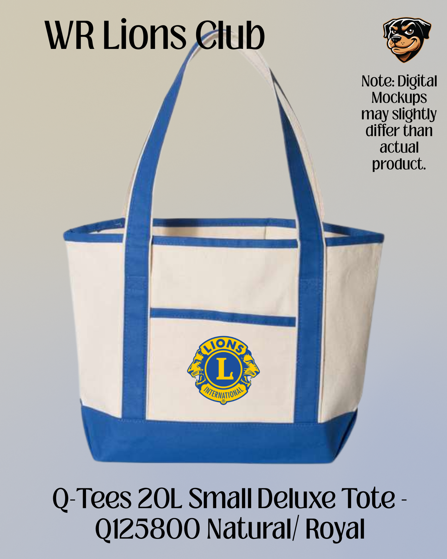 WR Lions Club Tote Bag