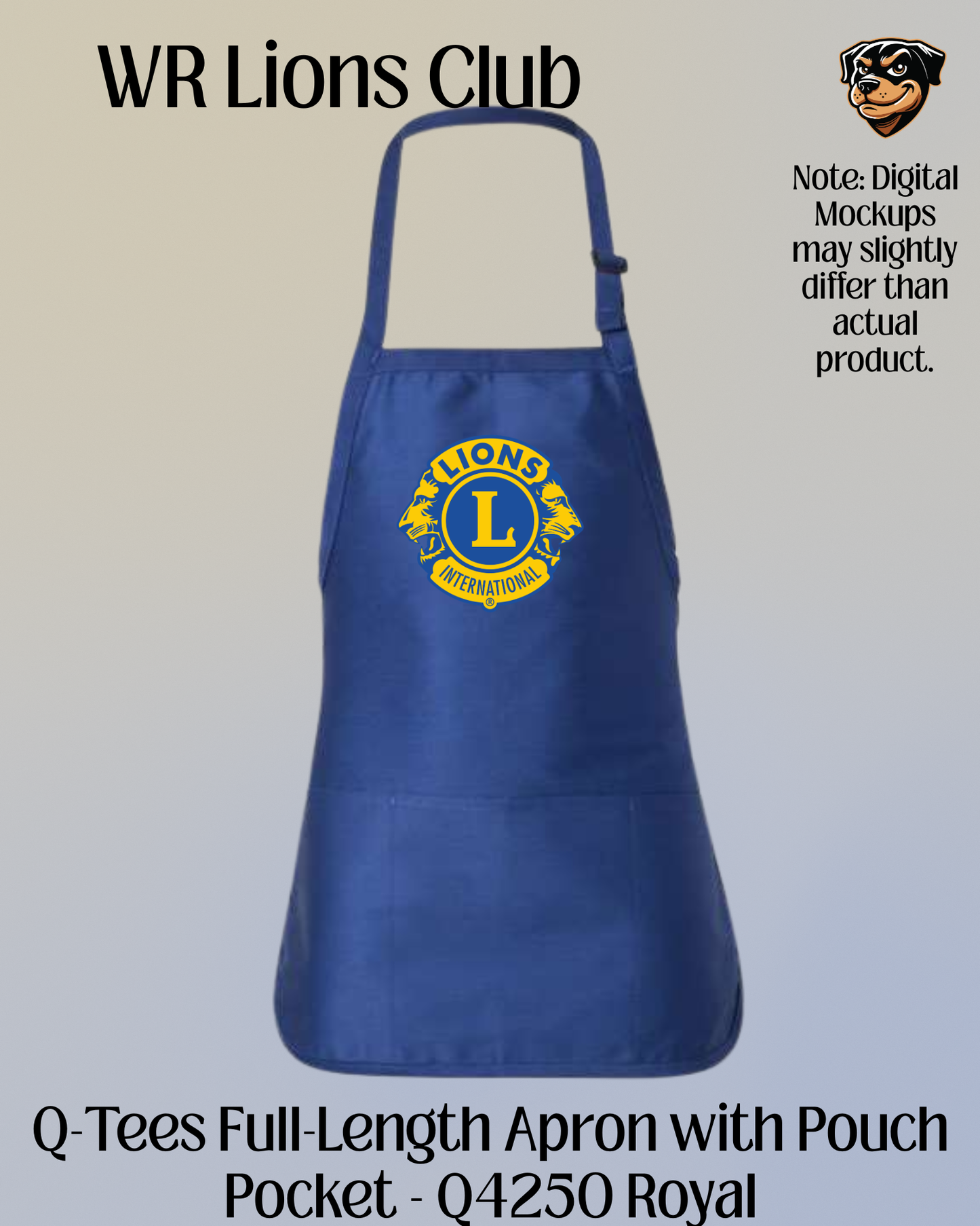 WR Lions Club Apron