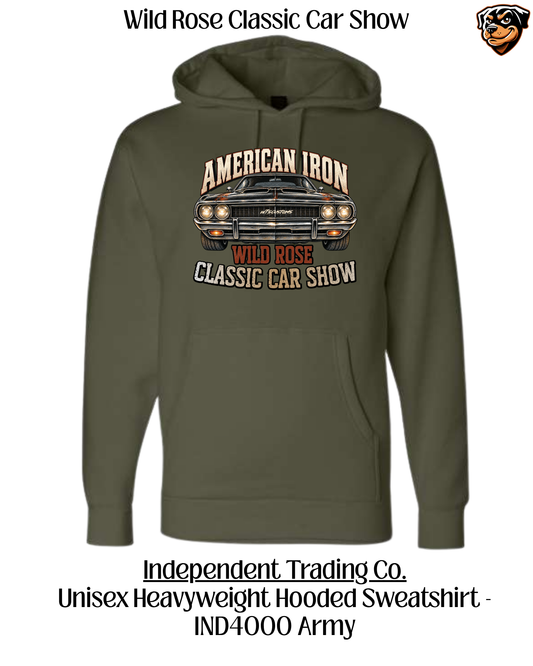 WR Classic Car Show American Iron Heavy Weight Hoodie