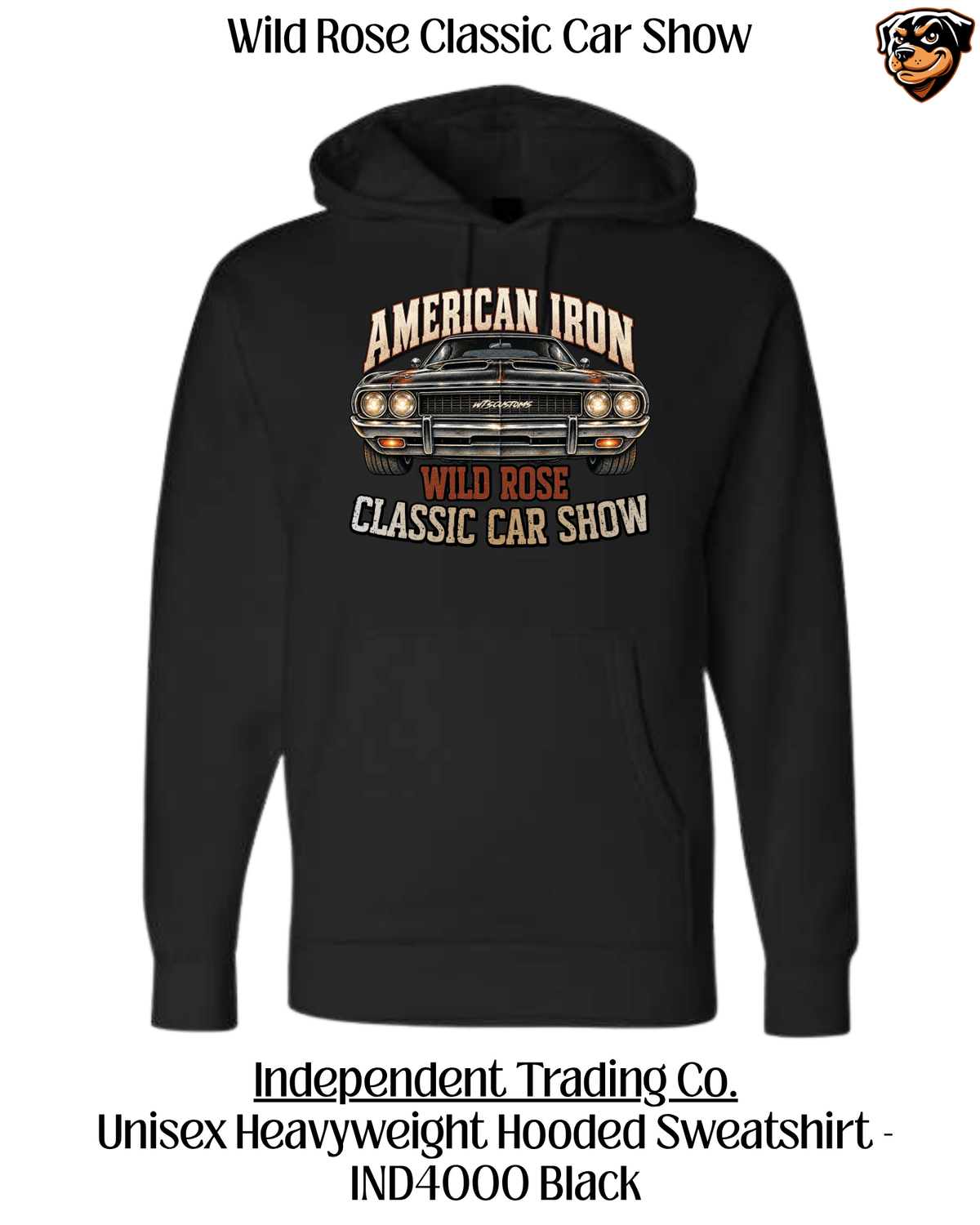 WR Classic Car Show American Iron Heavy Weight Hoodie