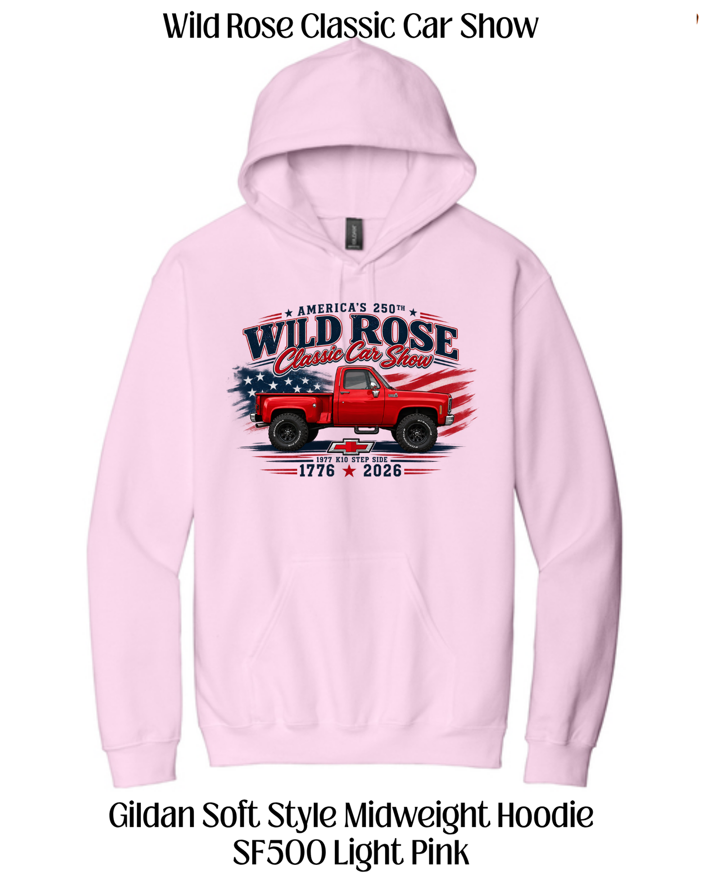WR Classic Car Show Patriotic Pickup Hoodie