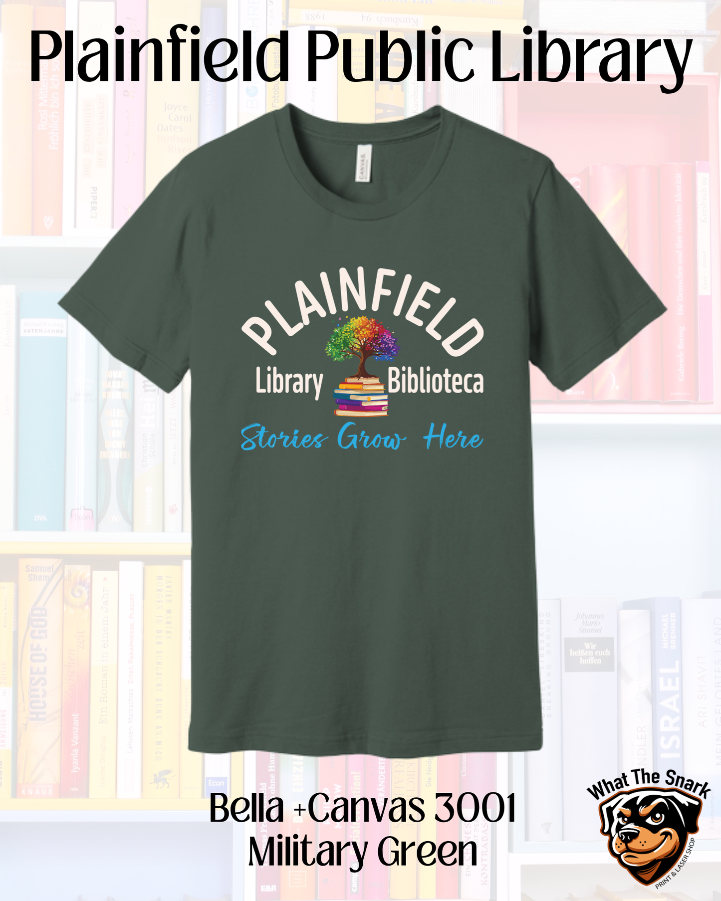 Plainfield Public Library Logo Short Sleeve