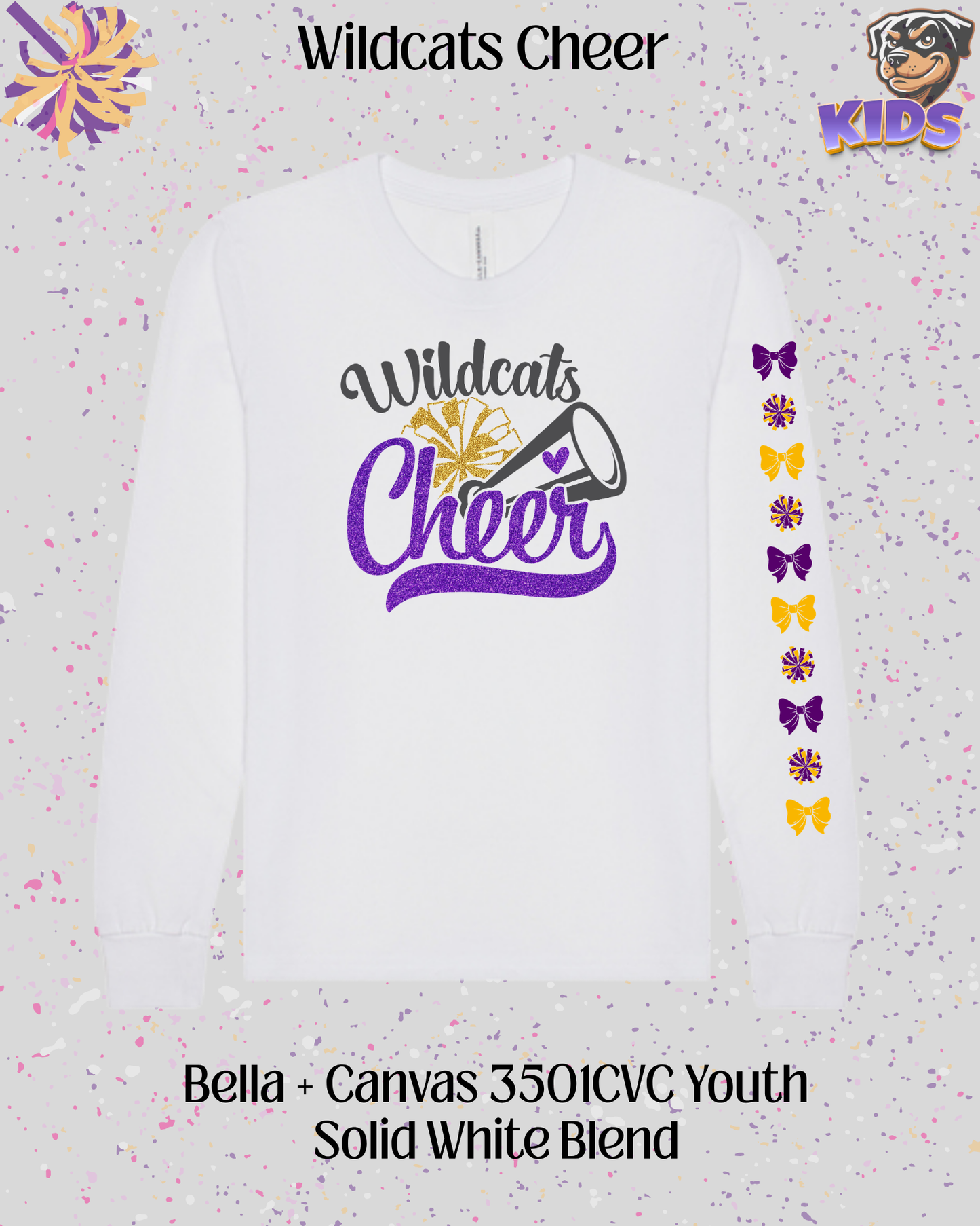 Wildcats Cheer Youth Long Sleeve