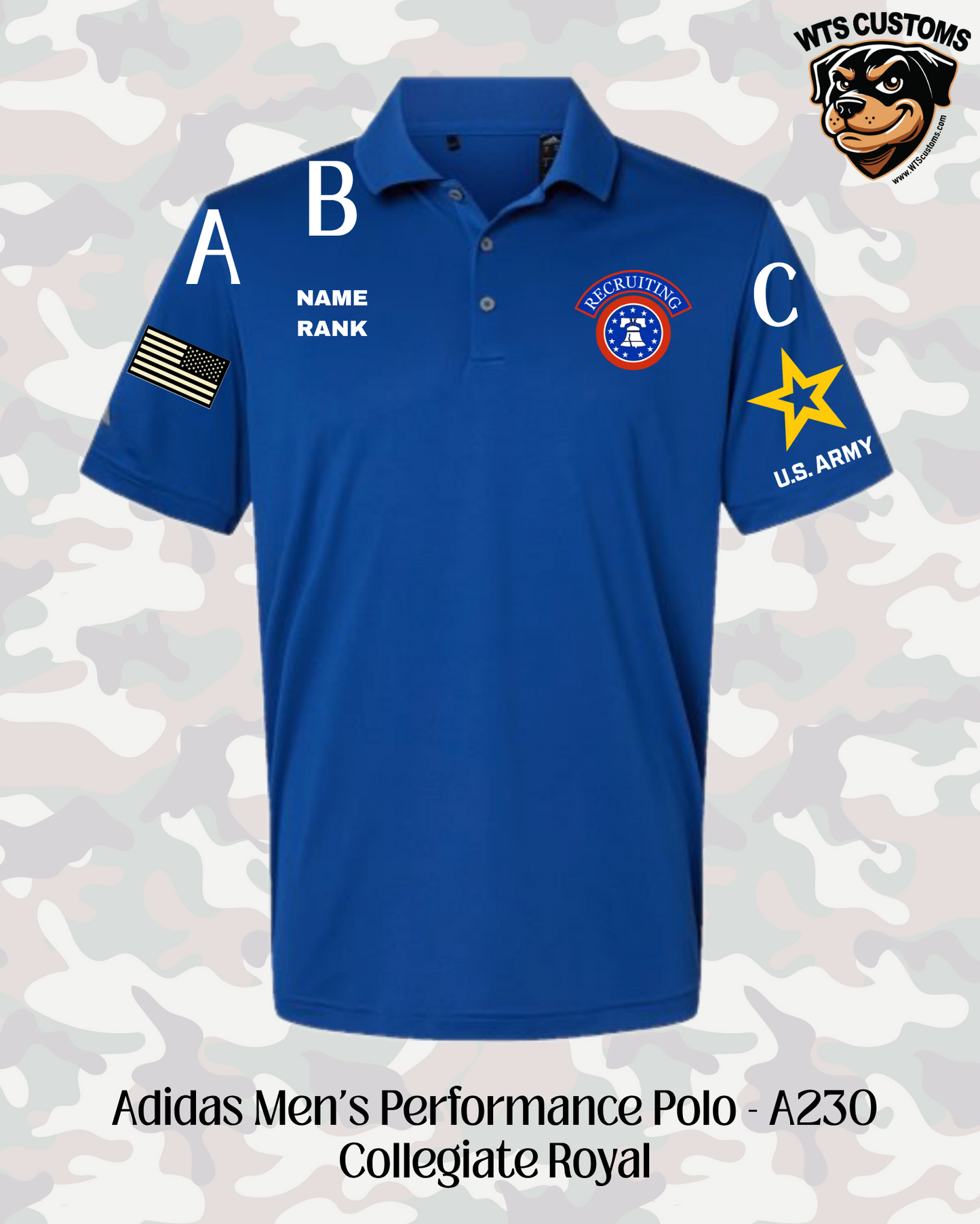 Recruiting Logo Adidas Men's Polo