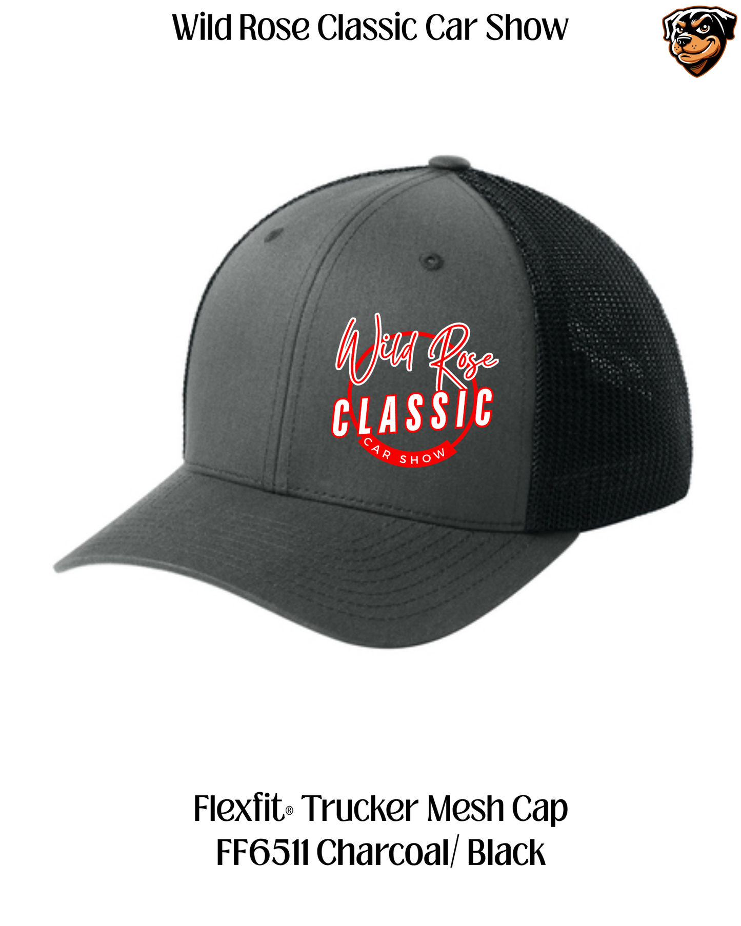 Wild Rose Classic Car Show Flexfit Trucker Cap