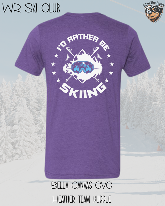 WR Ski Club Adult I'd Rather Be Skiing Tee