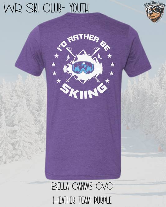 WR Ski Club Youth Rather Be Skiing Tee