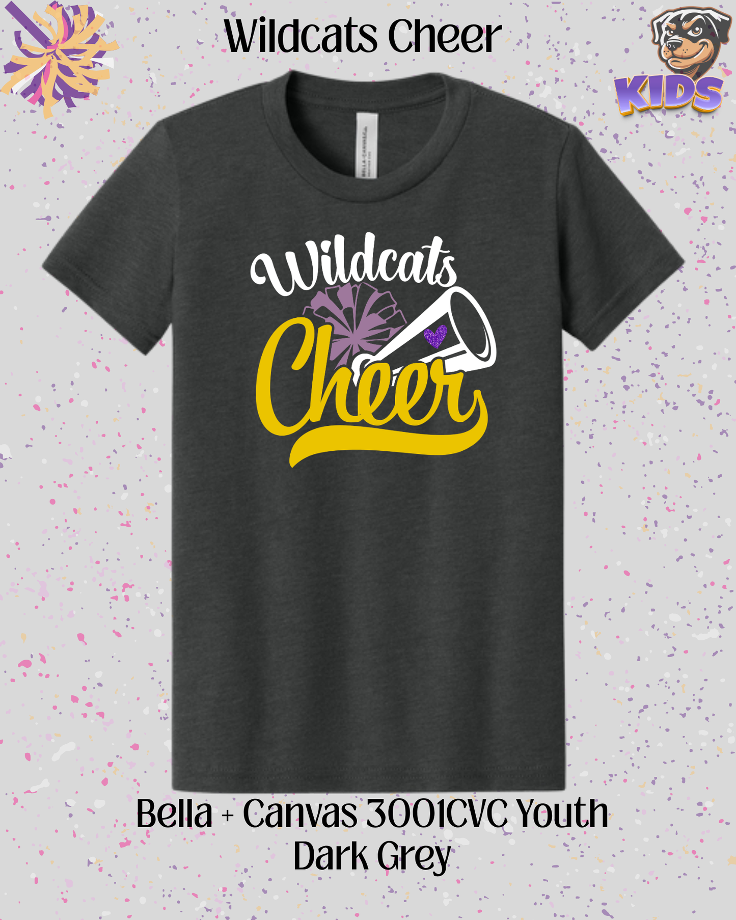 Wildcats Cheer Youth Tee