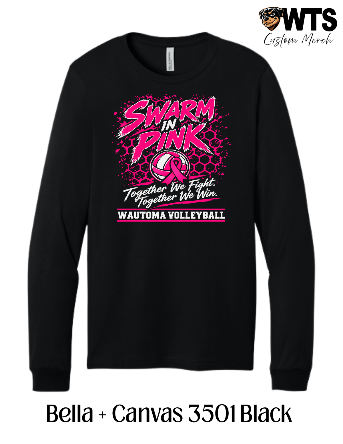 Wautoma Volleyball Pink Out Long Sleeve