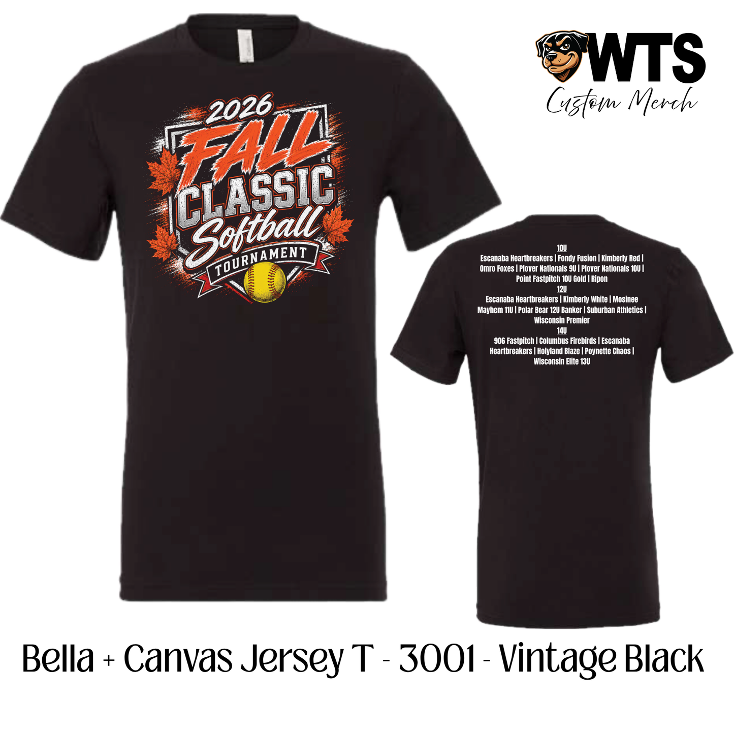Fall Classic Bella + Canvas Cotton Tournament Tee