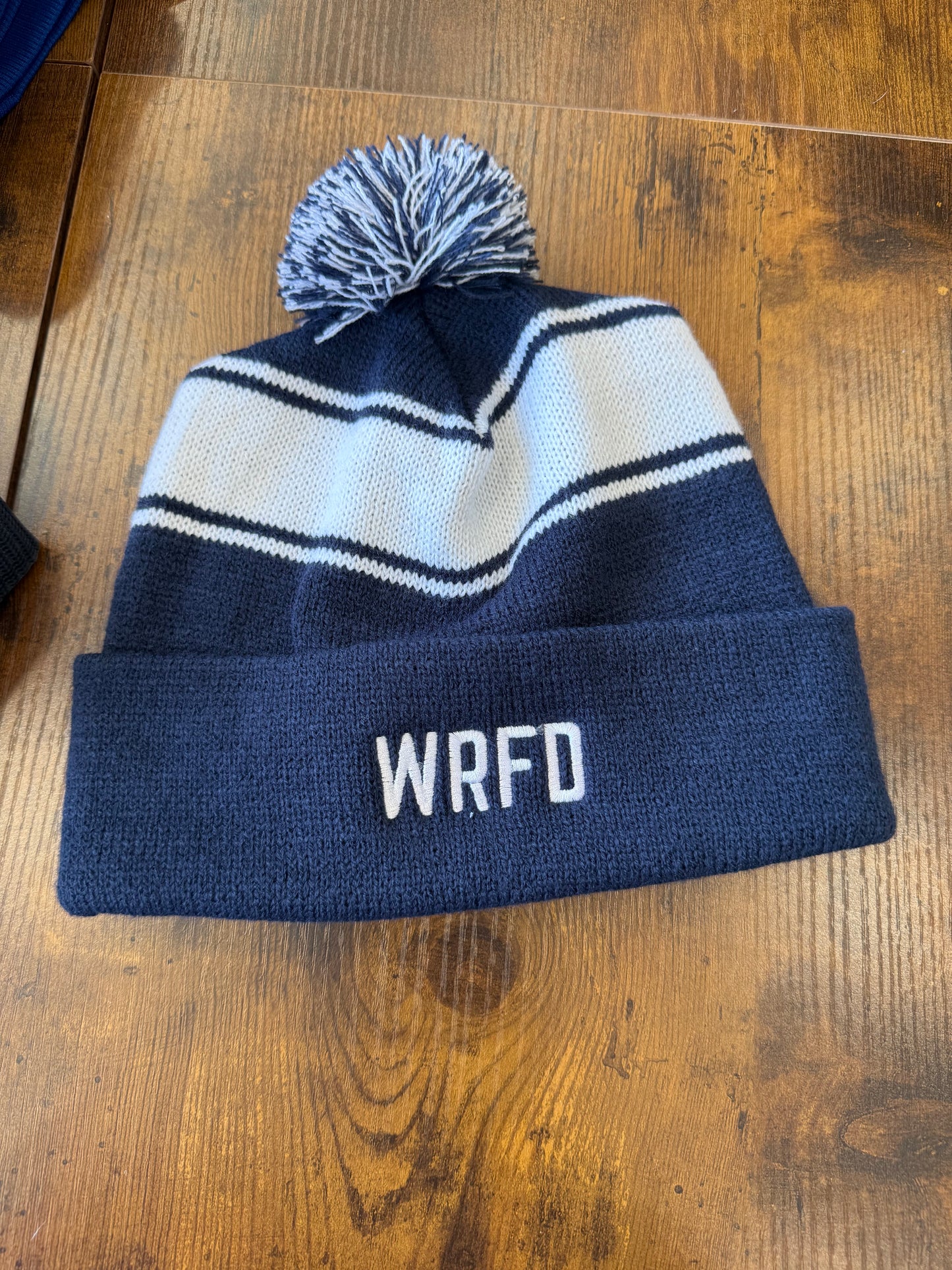 WRFD Sport-Tek Stripe Pom Beanie