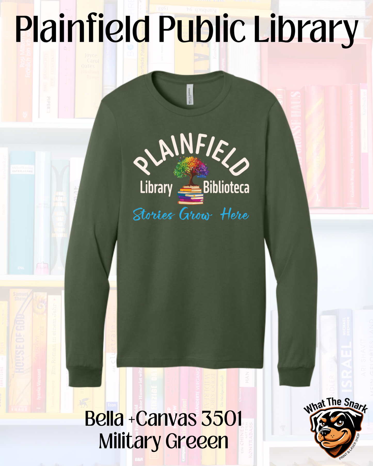 Plainfield Public Library Logo Long Sleeve