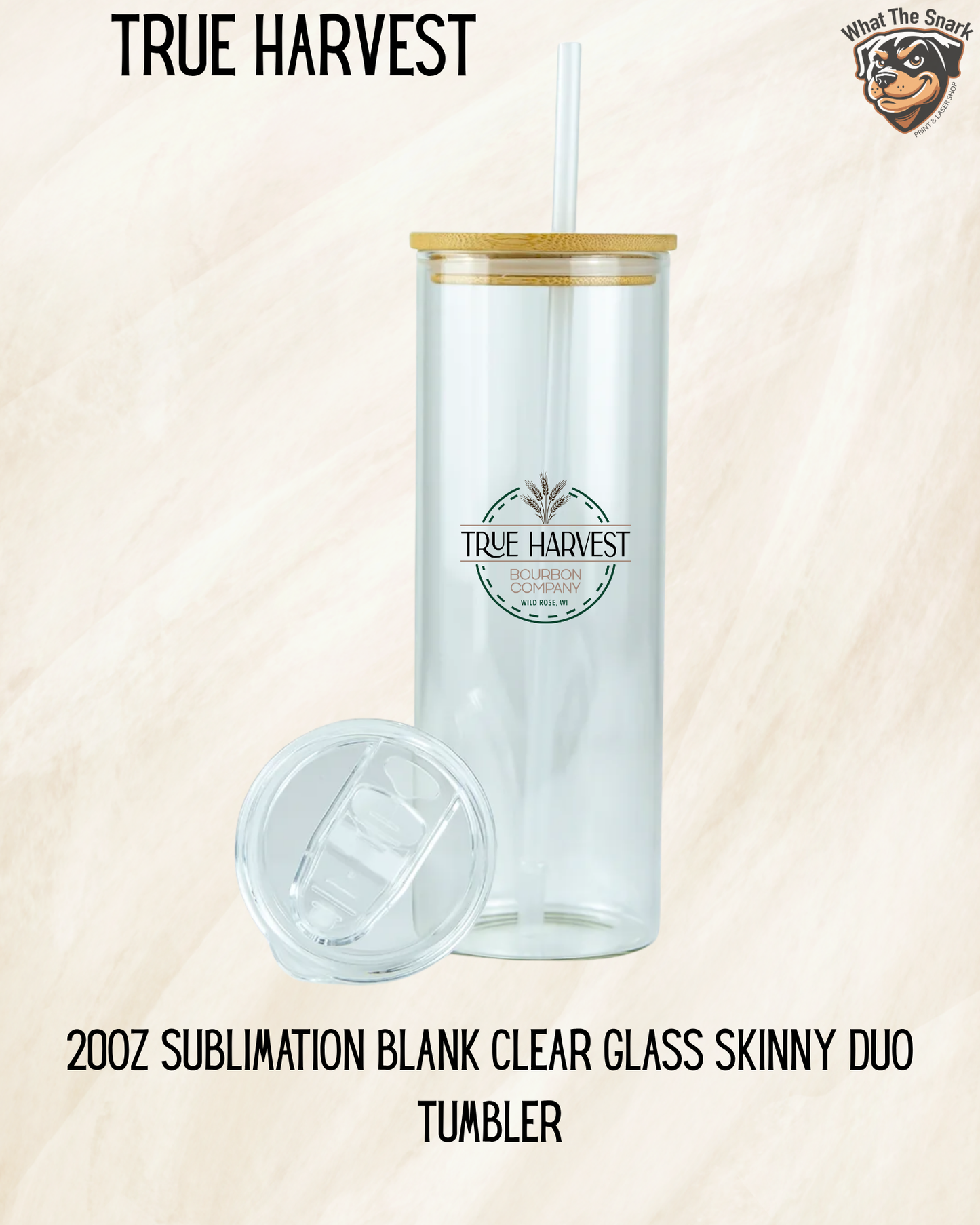 TH 20 ounce Skinny Glass Tumbler