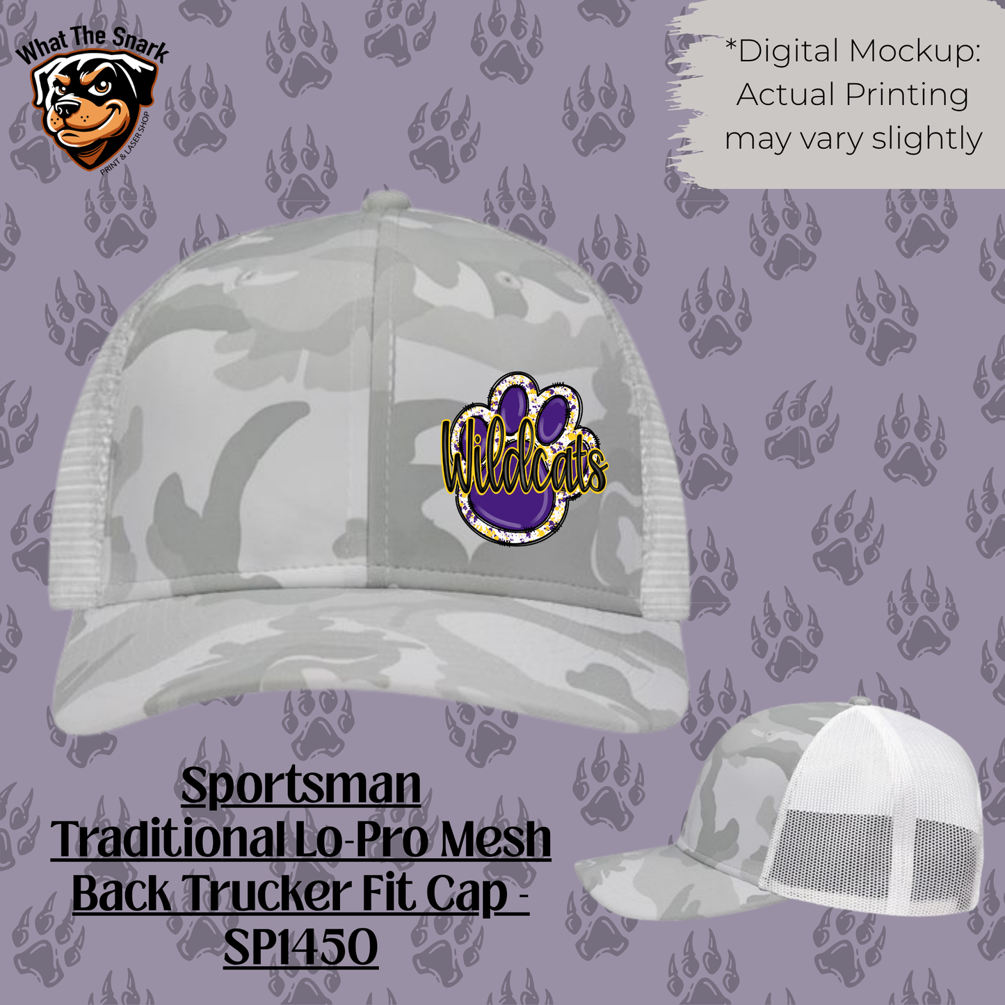 Wildcats Paw Print Trucker Cap