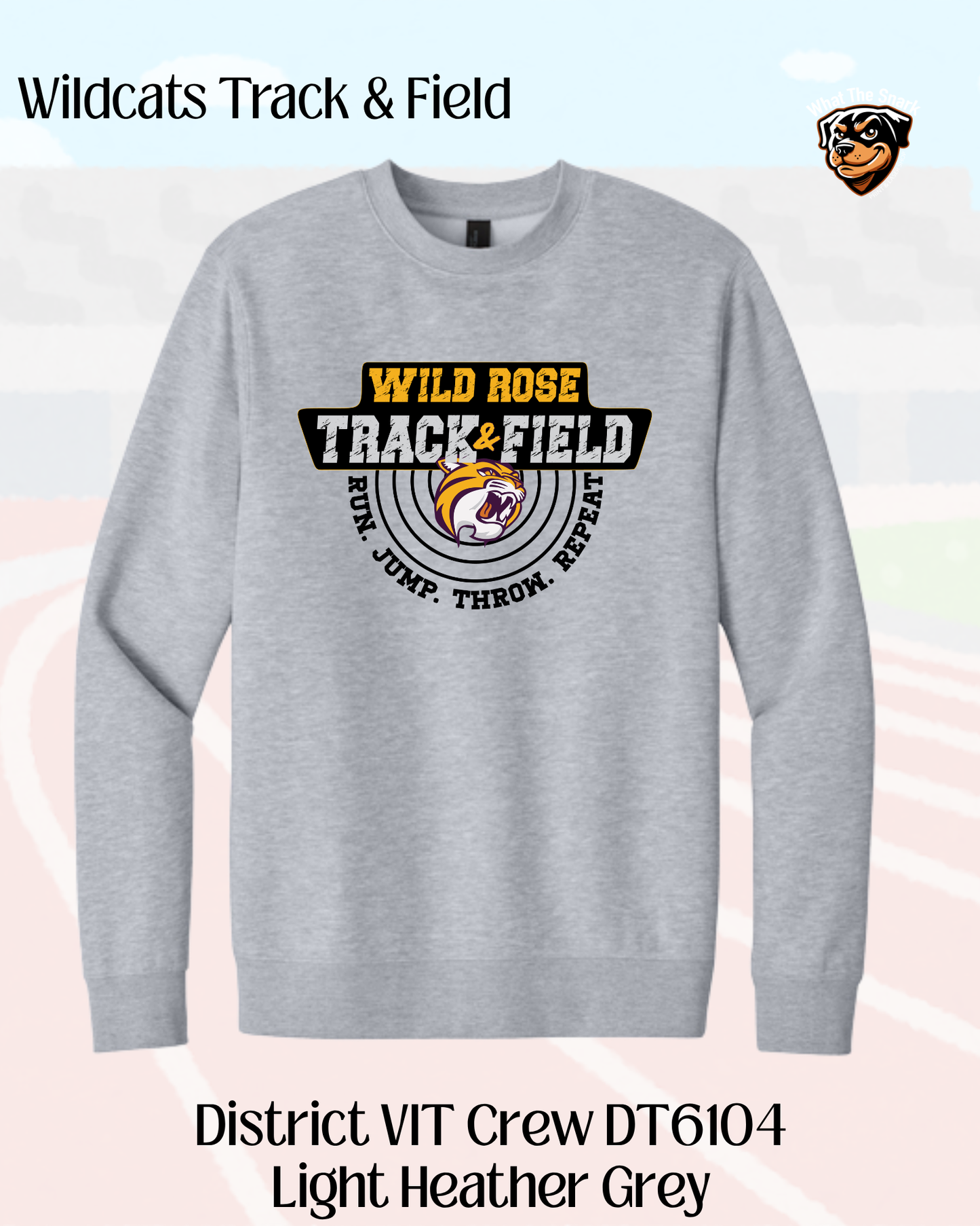 WR Run. Jump. Throw. Repeat Crew Neck Sweatshirt