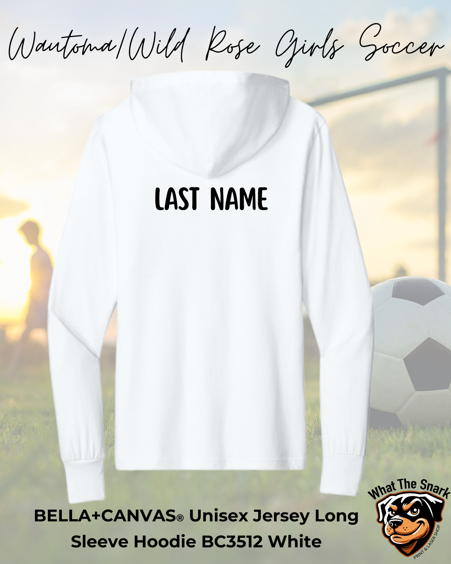 WWR Girls Soccer mom script lightweight Hoodie