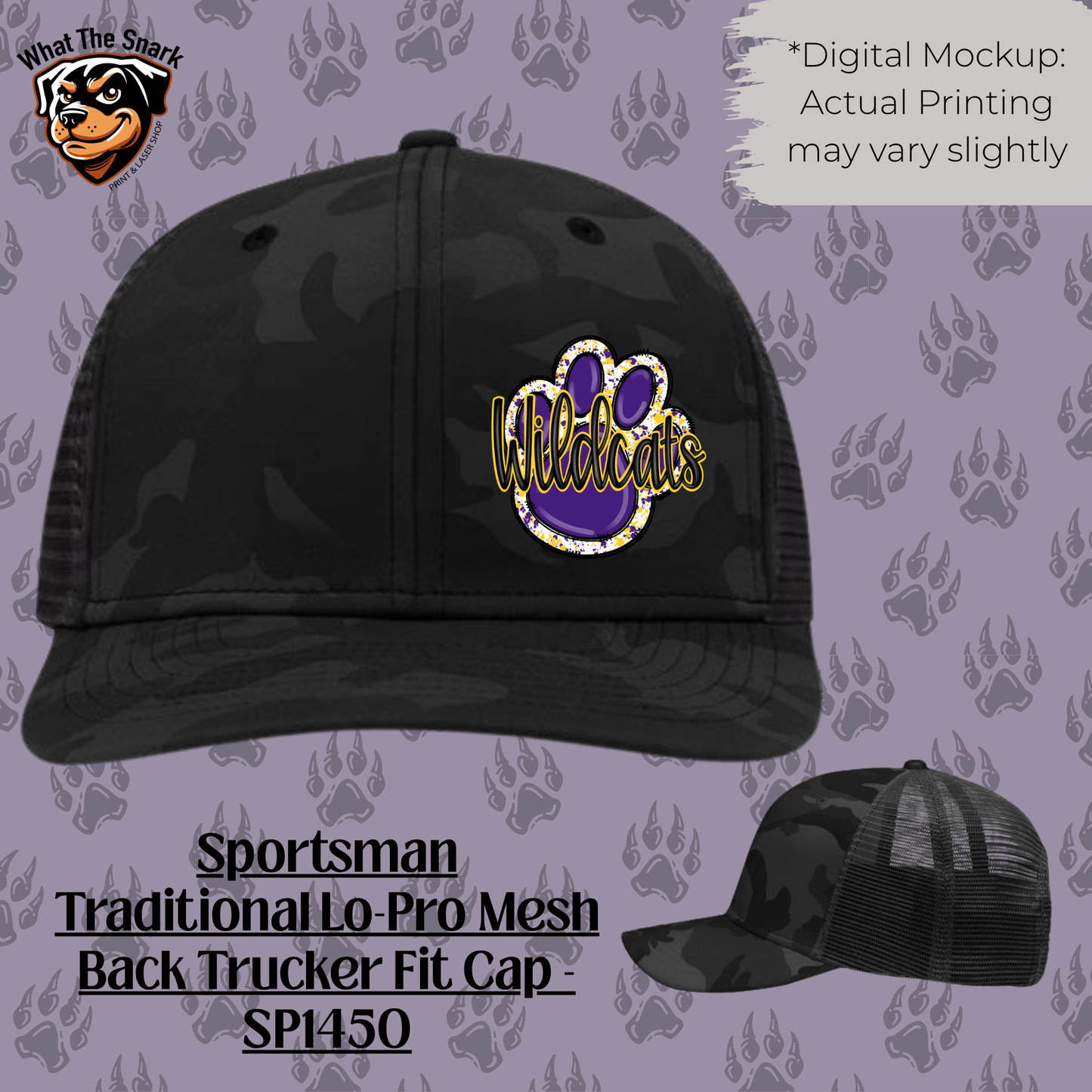 Wildcats Paw Print Trucker Cap
