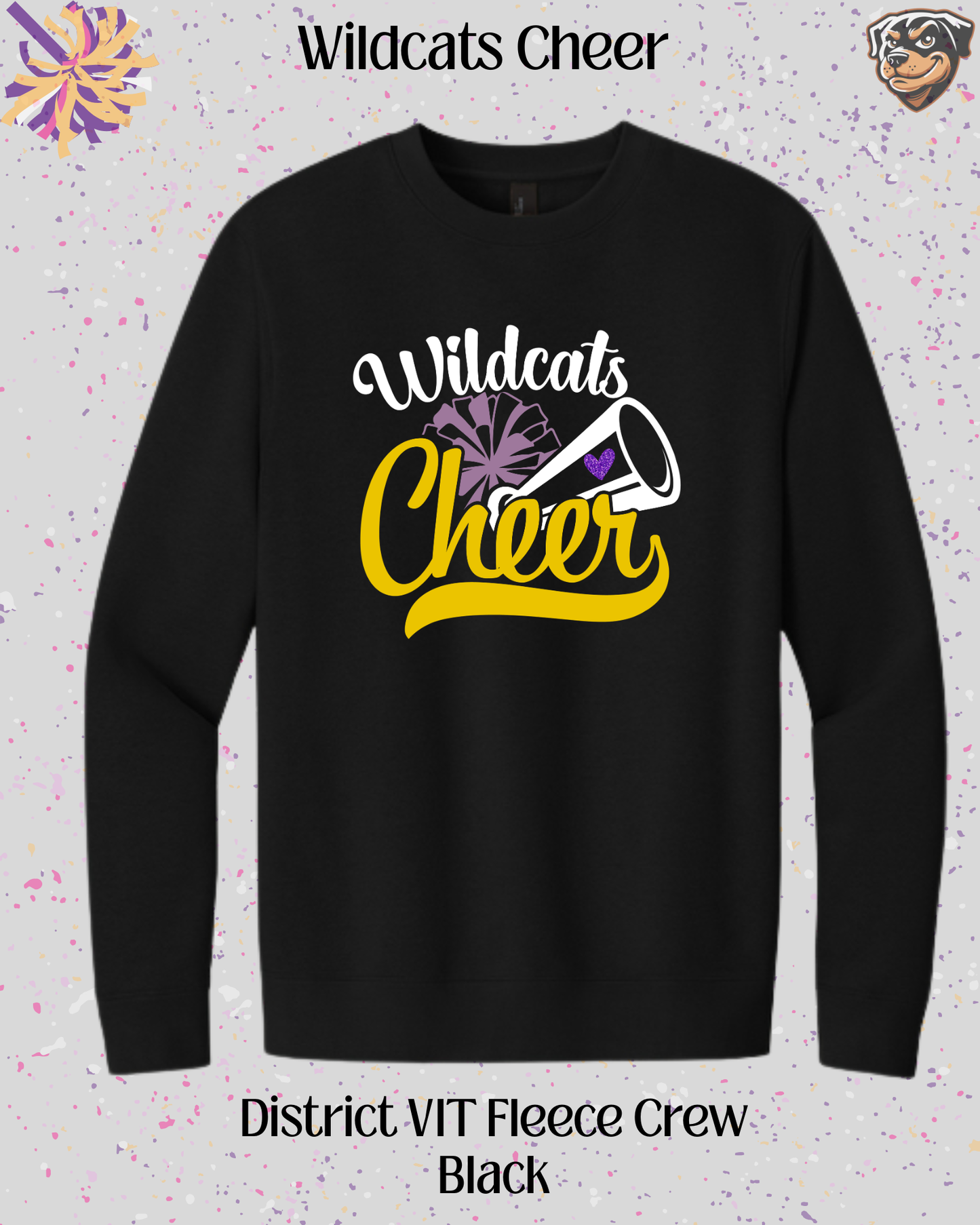 Wildcats Cheer Adult Crew Neck