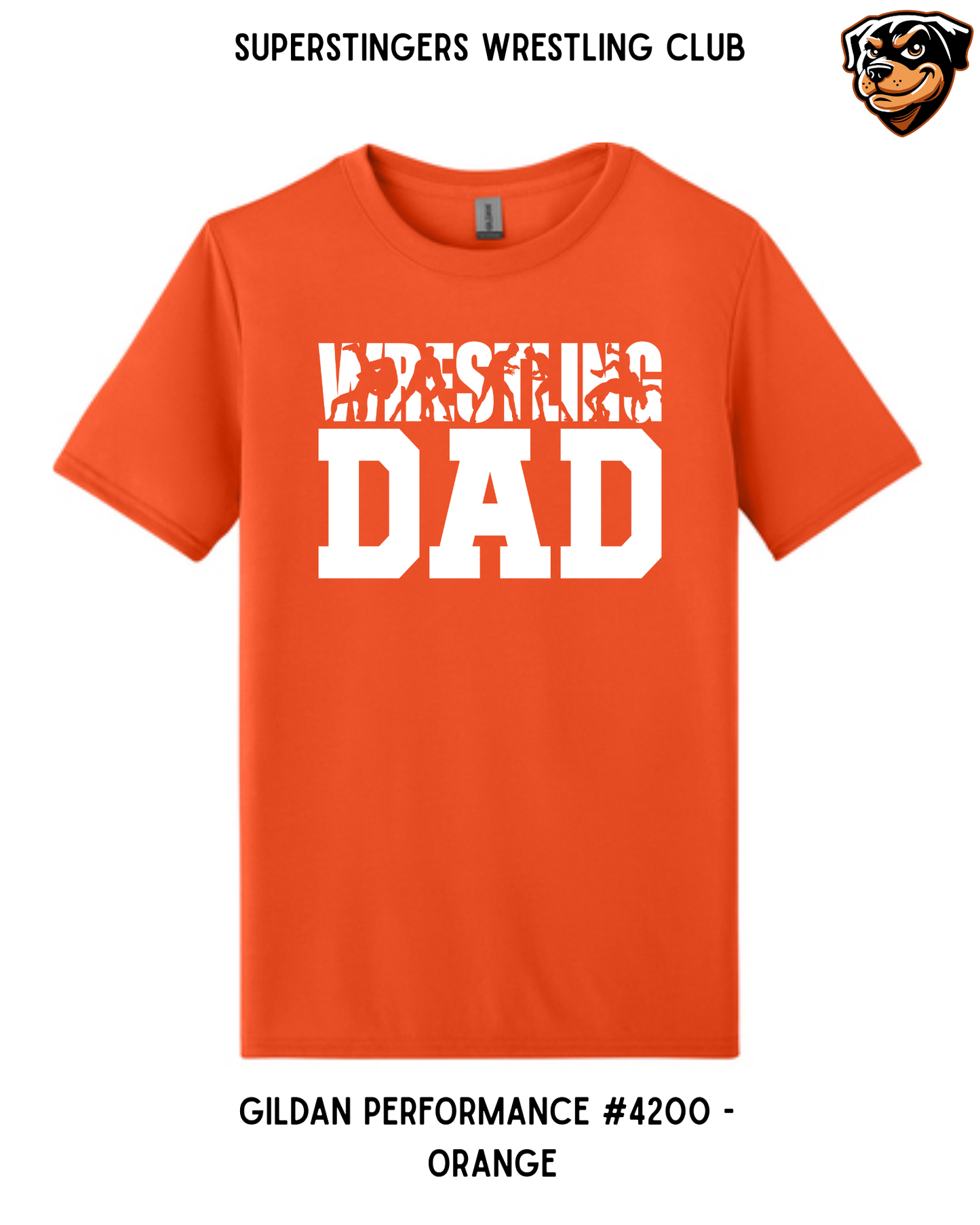Super Stingers Wrestling Dad Performance Tee