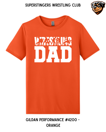 Super Stingers Wrestling Dad Performance Tee