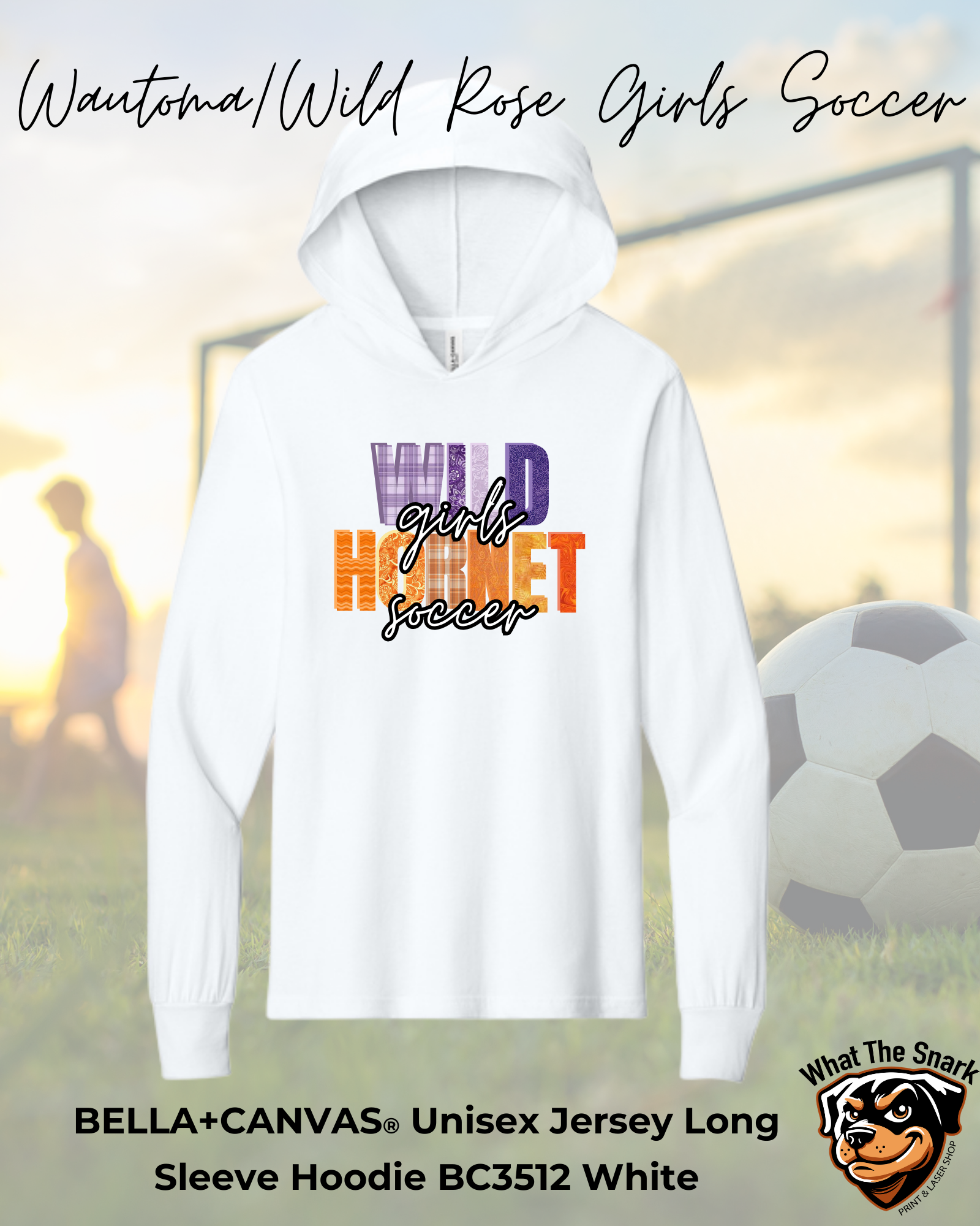WWR Girls Soccer Wild Hornets Quilted Lightweight Hoodie
