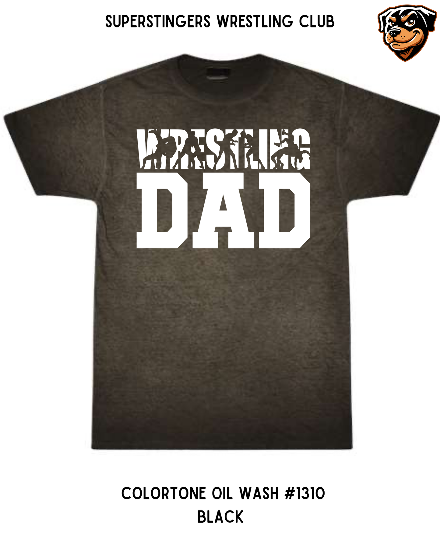 Super Stingers Crazy Wrestling DAD Tie-Dye Tee