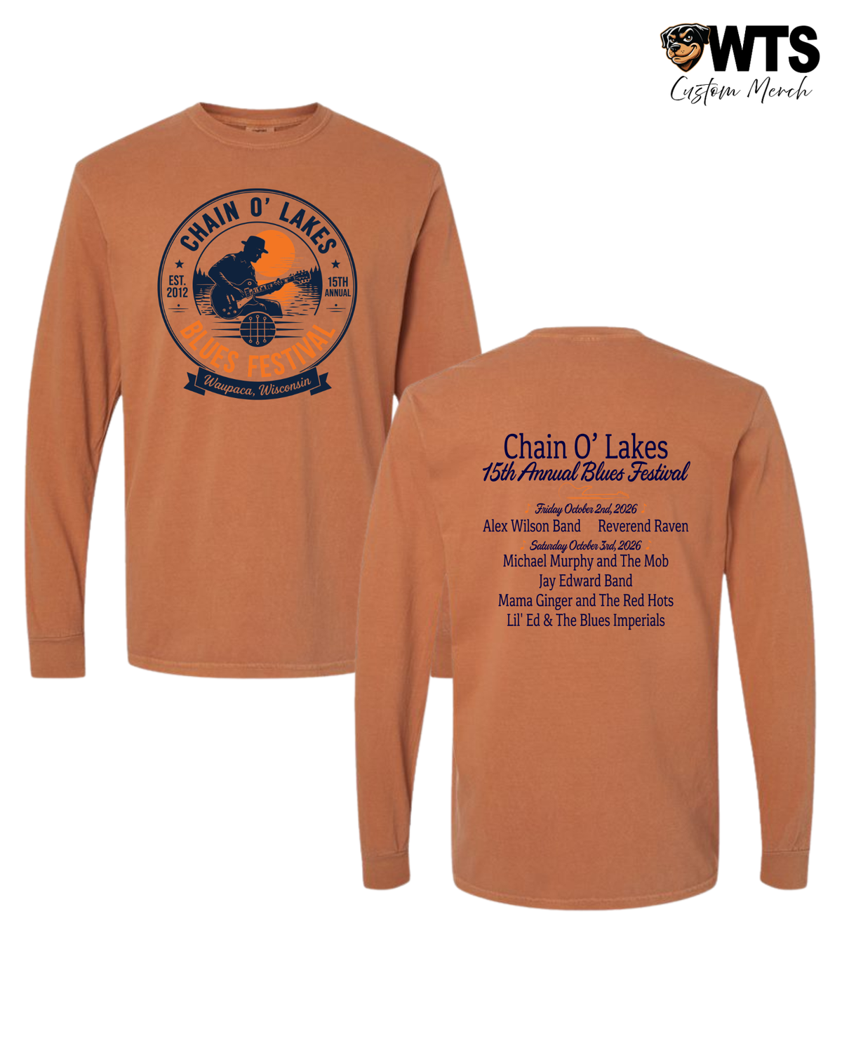 Chain O' Lakes Blues Festival '26 Yam Long Sleeve