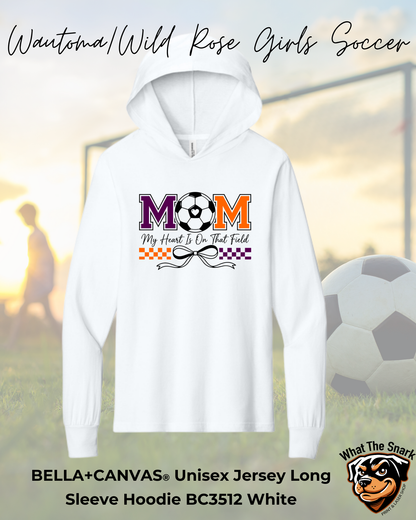 WWR Girls Soccer mom heart lightweight Hoodie