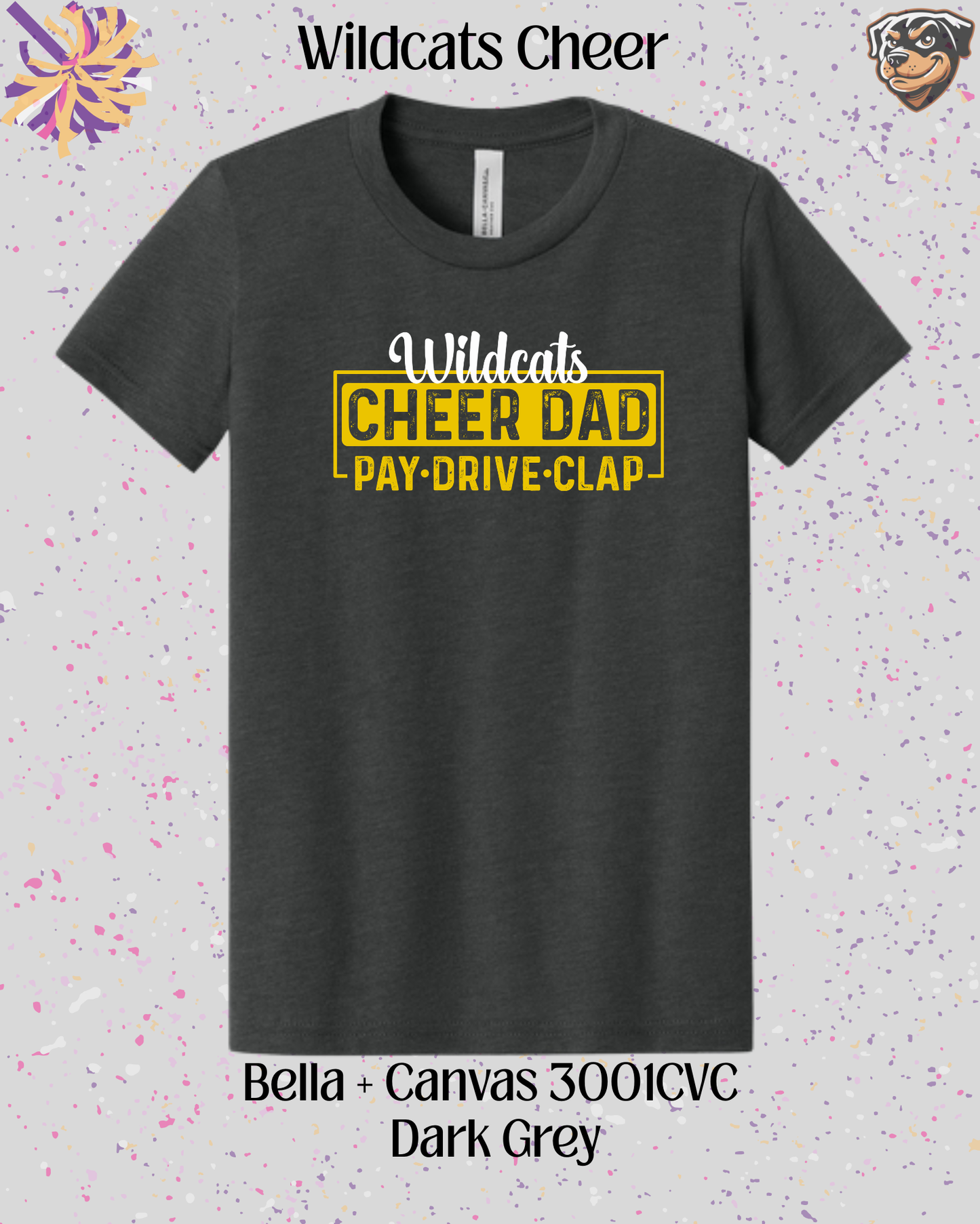 Wildcats Cheer Dad Tee