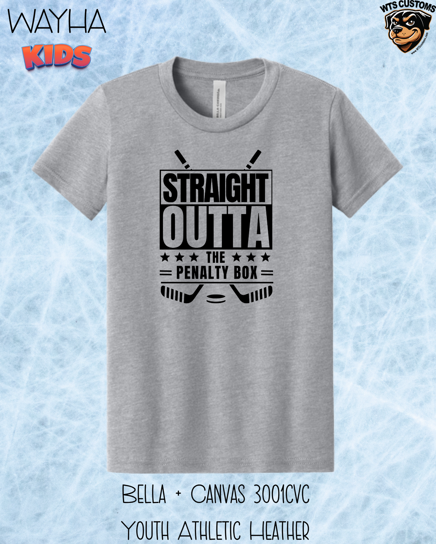 WAYHA Kids Straight Outta the Penalty Box  Tee