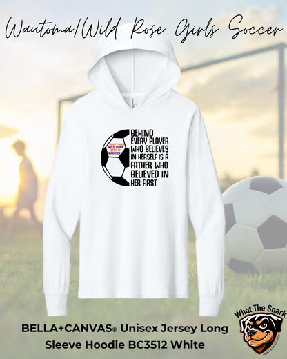 WWR Girls Soccer Dad inspirational lightweight Hoodie