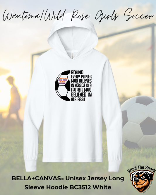 WWR Girls Soccer Dad inspirational lightweight Hoodie