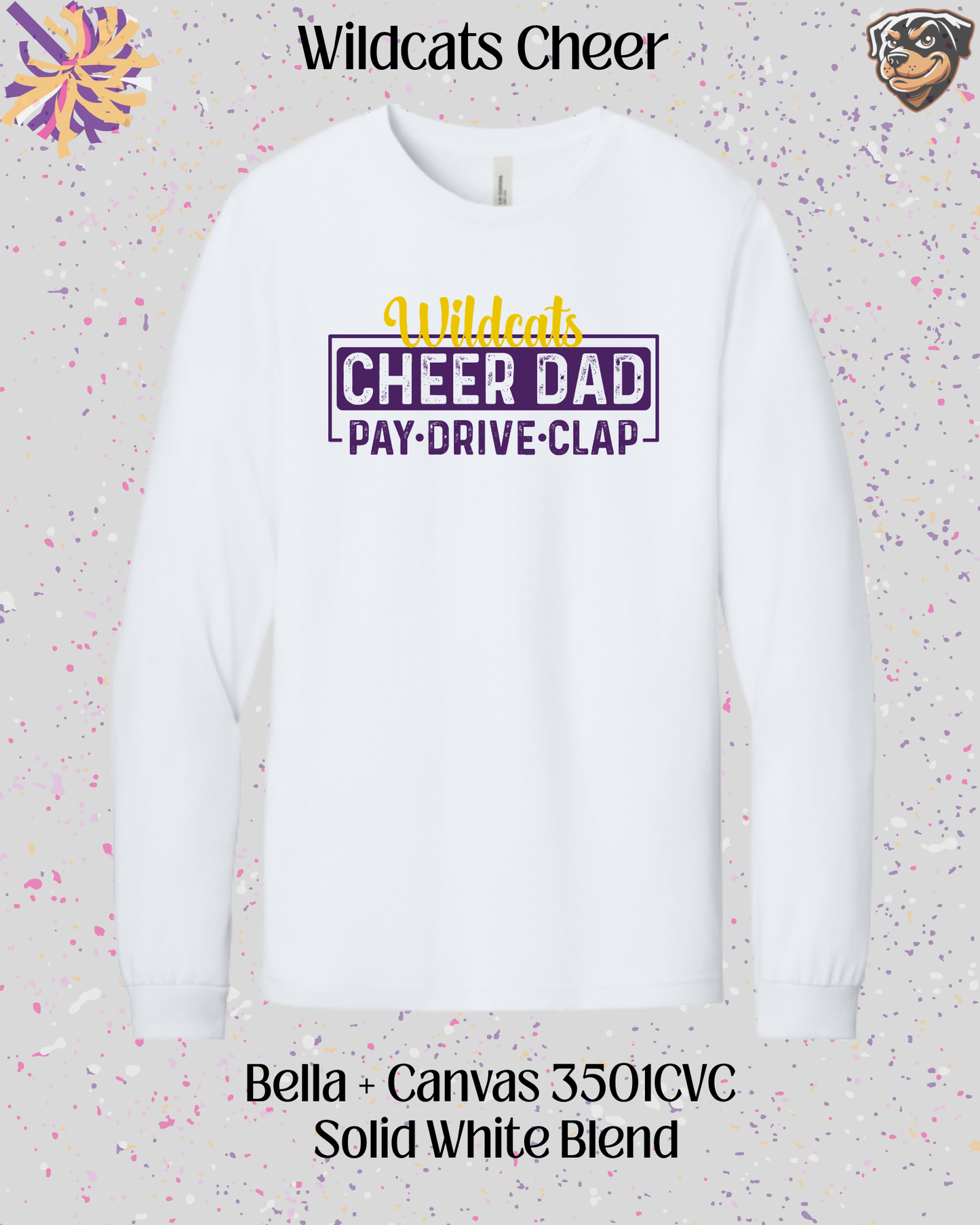 Wildcats Cheer Dad Long Sleeve