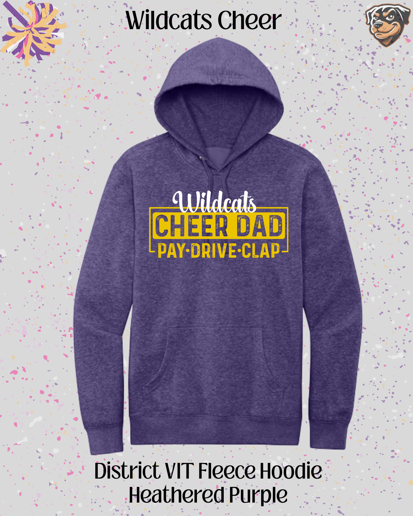 Wildcats Cheer Dad Hoodie
